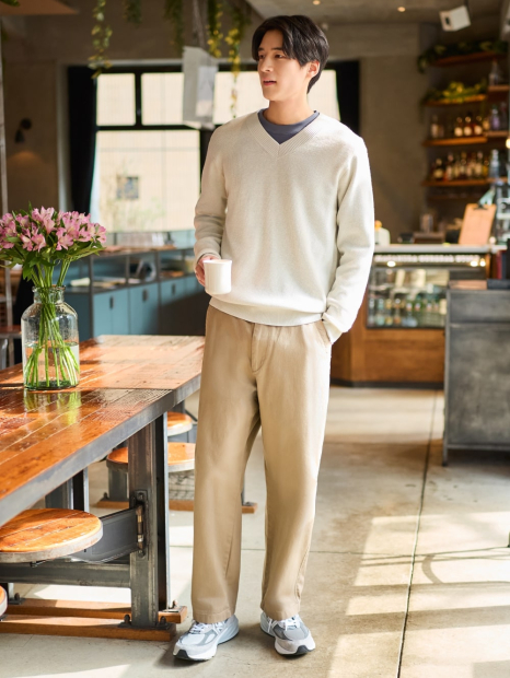 Вязаный свитер UNIQLO 1159834870 (Серый 3XL)