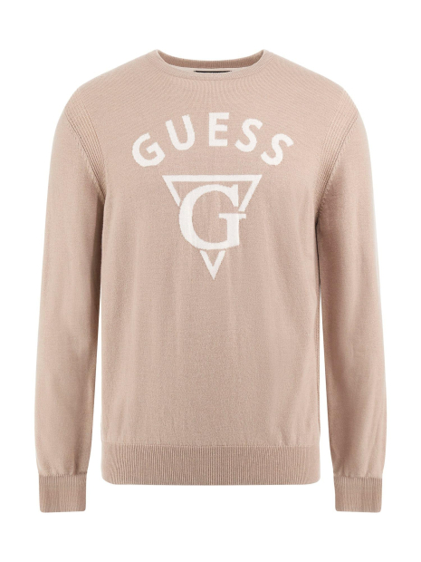 Мужской свитер GUESS с логотипом 1159837966 (Бежевый XL)