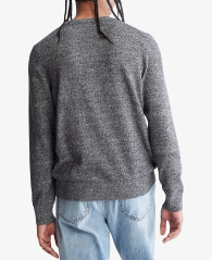Мужской мягкий свитер Calvin Klein с логотипом 1159779768 (Серый, L)