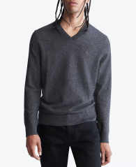 Мужской мягкий свитер Calvin Klein с логотипом 1159780774 (Серый, M)