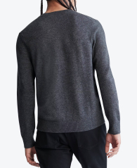 Мужской мягкий свитер Calvin Klein с логотипом 1159780774 (Серый, M)