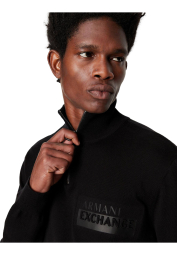 Мужской свитер Armani Exchange кофта с молнией 1159782963 (Черный, M)