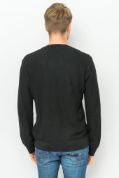 Мужской вафельный свитер Armani Exchange кофта 1159782978 (Черный, M)