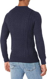 Мужской вязаный свитер GUESS с логотипом 1159784225 (Синий, XL)