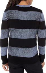 Мужской мягкий шерстяной свитер GUESS в полоску 1159787031 (Черный, XXL)
