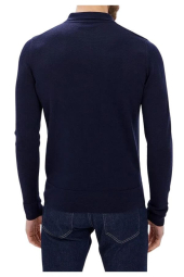 Мужской шерстяной свитер-поло Calvin Klein с воротником 1159790736 (Синий, S)