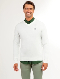 Чоловічий светр U.S. Polo Assn 1159798955 (Білий, XXL)