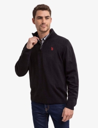 Чоловічий светр U.S. Polo Assn з блискавкою 1159798956 (Чорний, XL) 1159798956 (Чорний, XL)