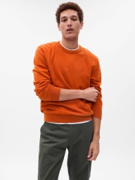 Мужской свитер GAP с круглым вырезом 1159800373 (Оранжевый, M)