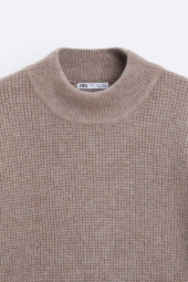 Мужской вязаный свитер ZARA 1159803042 (Розовый, M)