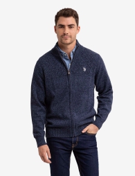 Мужской свитер U.S. Polo Assn на молнии 1159801381 (Синий, L)