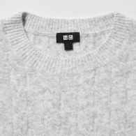 Вязаный свитер UNIQLO из шерст 1159801818 (Сірий, M)