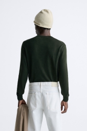 Чоловічий светр ZARA 1159801979 (Зелений, M)