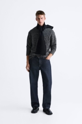 Чоловічий трикотажний светр ZARA 1159802914 (Сірий, XL)