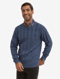 Чоловічий светр U.S. Polo Assn 1159804400 (Білий/синій, L)