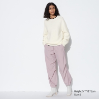 Стильный 3D-вязаный свитер UNIQLO с круглым вырезом 1159804967 (Молочный, M)