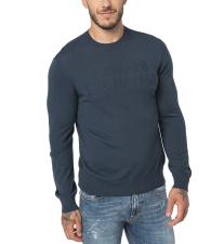 Чоловічий напіввовняний светр Armani Exchange 1159807103 (Білий/синій, XS)