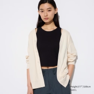 Кардиган UNIQLO AIRism  кофта на пуговицах 1159816019 (Молочный L)