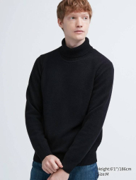 Вязаный свитер UNIQLO из шерсти 1159833158 (Черный M)