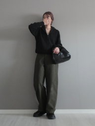 Вязаный свитер UNIQLO с застежкой-молнией 1159833951 (Черный 3XL)