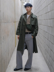 Вязаный свитер с полумолнией UNIQLO 1159834009 (Коричневый 3XL)