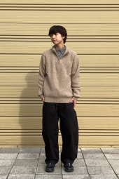Вязаный свитер с полумолнией UNIQLO 1159834009 (Коричневый 3XL)