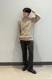 Вязаный свитер с полумолнией UNIQLO 1159834009 (Коричневый 3XL)