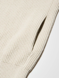 Вязаный свитер UNIQLO с застежкой-молнией 1159834015 (Молочный 3XL)