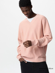 Вязаный свитер UNIQLO 1159834318 (Розовый XL)