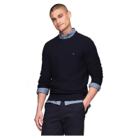 Мужской текстурный свитер Tommy Hilfiger 1159837152 (Синий 3XL)