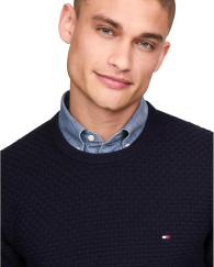 Мужской текстурный свитер Tommy Hilfiger 1159837152 (Синий 3XL)