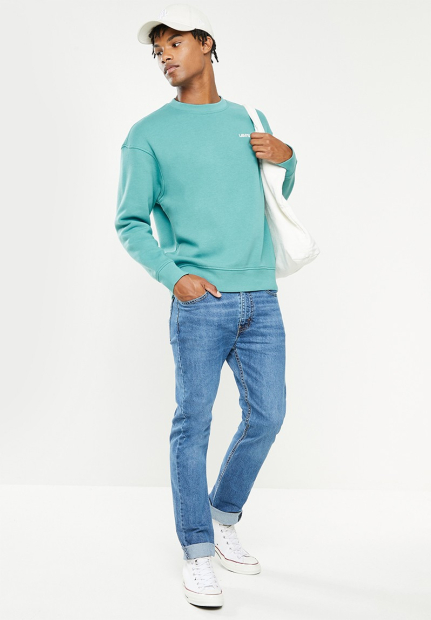 Свитшот Levi's мужская кофта 1159776888 (Бирюзовый, L)