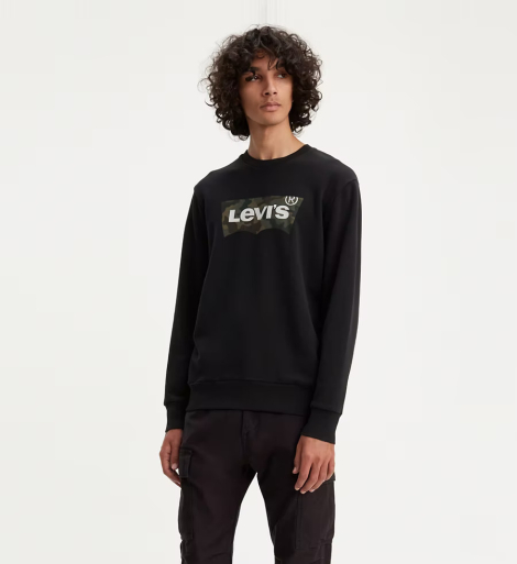 Свитшот Levi's мужская кофта 1159781507 (Черный, 3XL)