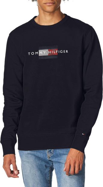 Свитшот мужской Tommy Hilfiger с логотипом 1159782398 (Синий, XXL)