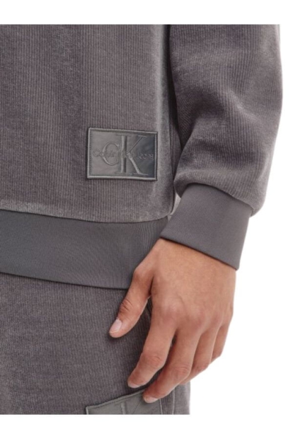 Мужской вельветовый свитшот Calvin Klein кофта 1159795047 (Серый, S)