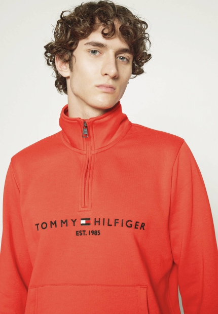 Мужская толстовка Tommy Hilfiger с полумолнией 1159796771 (Оранжевый, 3XL)