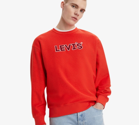 Світшот Levi's з логотипом 1159799855 (червоний, L)