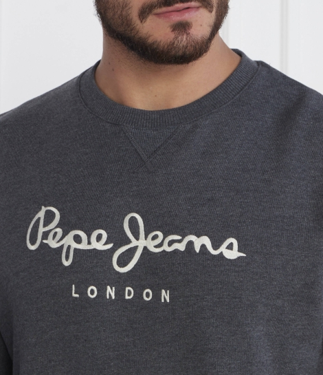 Чоловічий світшот Pepe Jeans London на флісі 1159812175 (Сірий, M)