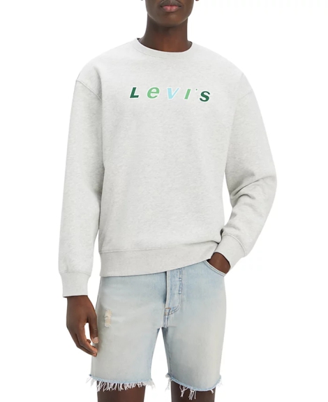 Чоловічий світшот Levi's на флісі 1159814104 (Сірий, M)