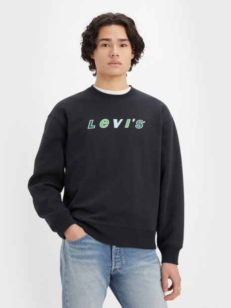 Мужской свитшот Levi's на флисе 1159814109 (Черный, XL)