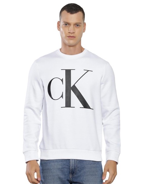 Мужской свитшот Calvin Klein с логотипом 1159817547 (Белый XXL)