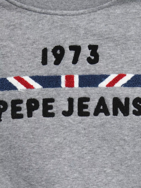 Мужской свитшот Pepe Jeans London на флисе 1159822220 (Серый L)