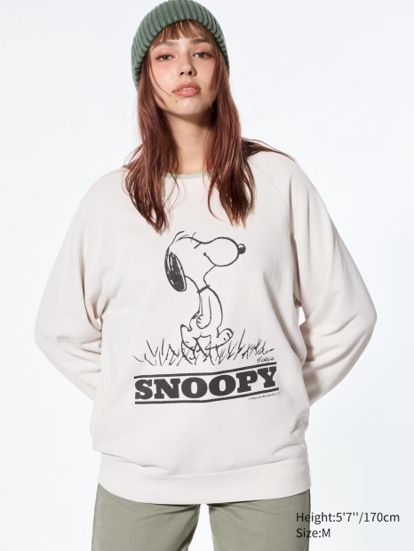 Стильный свитшот UNIQLO Snoopy 1159826859 (Серый L)