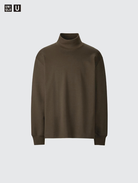 Теплый свитшот UNIQLO водолазка 1159830828 (Коричневый M)