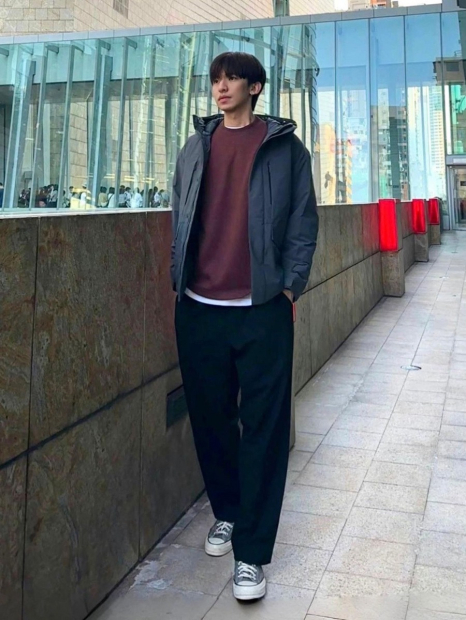 Мужской свитшот UNIQLO 1159833759 (Коричневый 3XL)