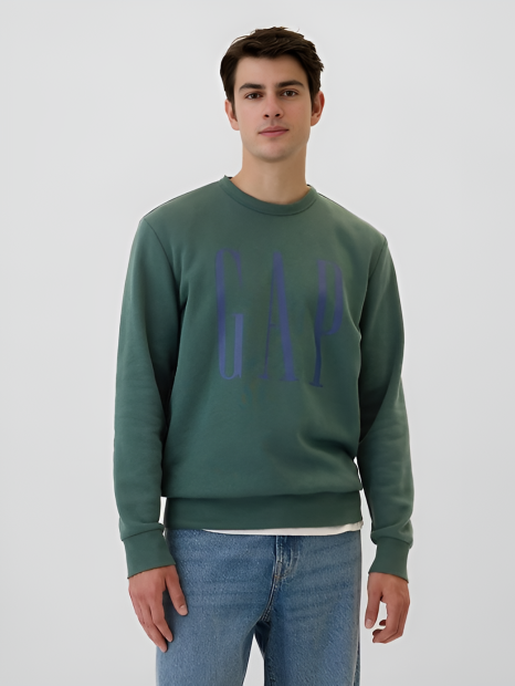 Світшот чоловічий GAP фліс 1159835485 (Зелений XL)
