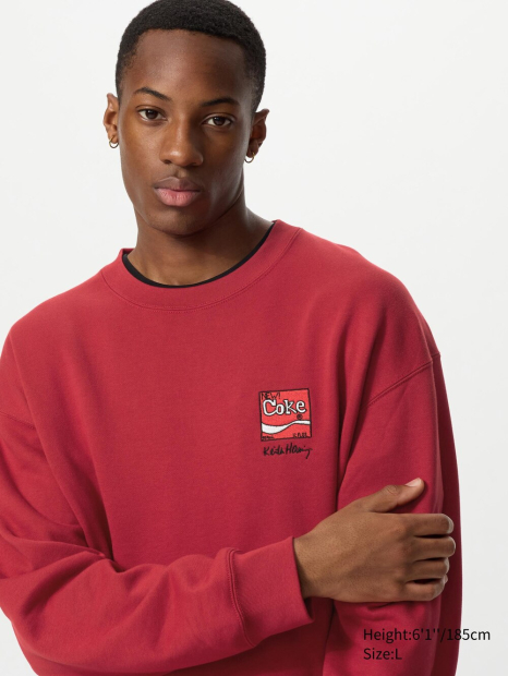 Світшот Keith Haring Coca-Cola UT UNIQLO з вишивкою 1159835535 (Червоний 3XL)
