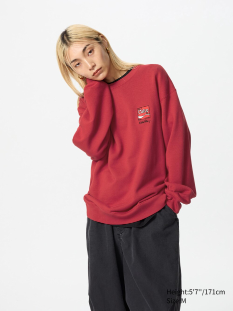 Світшот Keith Haring Coca-Cola UT UNIQLO з вишивкою 1159835535 (Червоний 3XL)