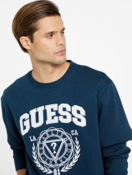 Чоловічий світшот на флісі GUESS з логотипом 1159801444 (Білий/синій, XXL)