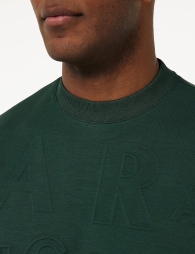 Мужской свитшот Armani Exchange с логотипом в тон 1159805336 (Зеленый, XS)